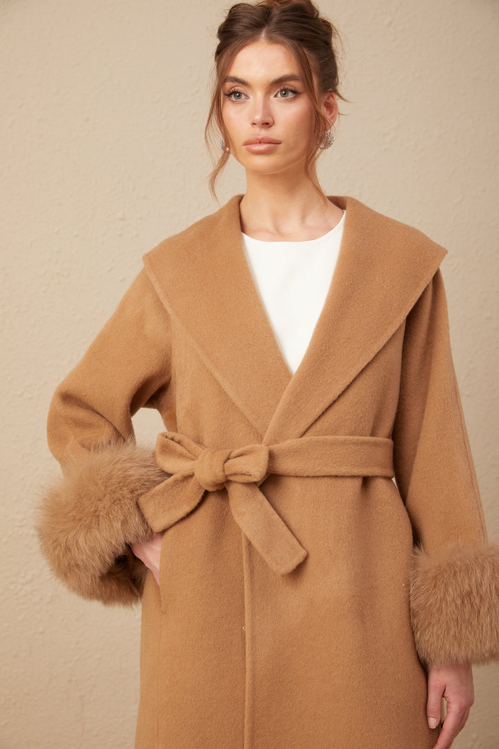 Levoire | Manteau En Laine Feutre Marron