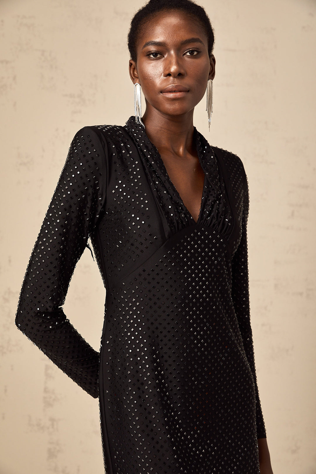 Levoire | Robe Mini Tricotée À Décolleté V Profond Décoré