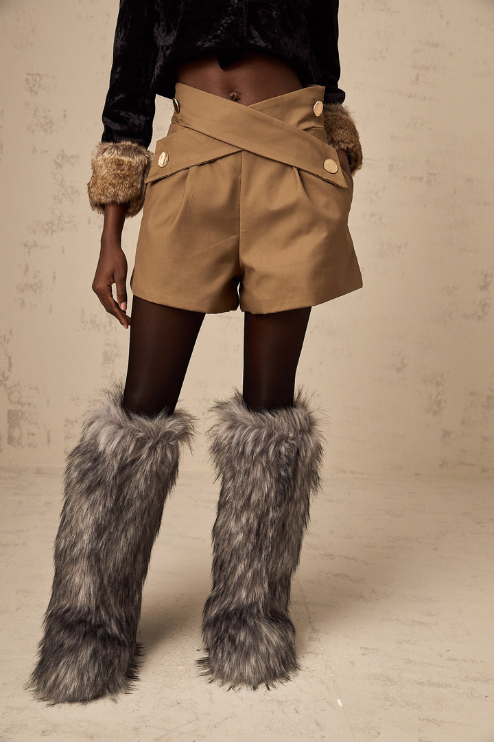 Levoire | Shorts Design Croisé Khaki