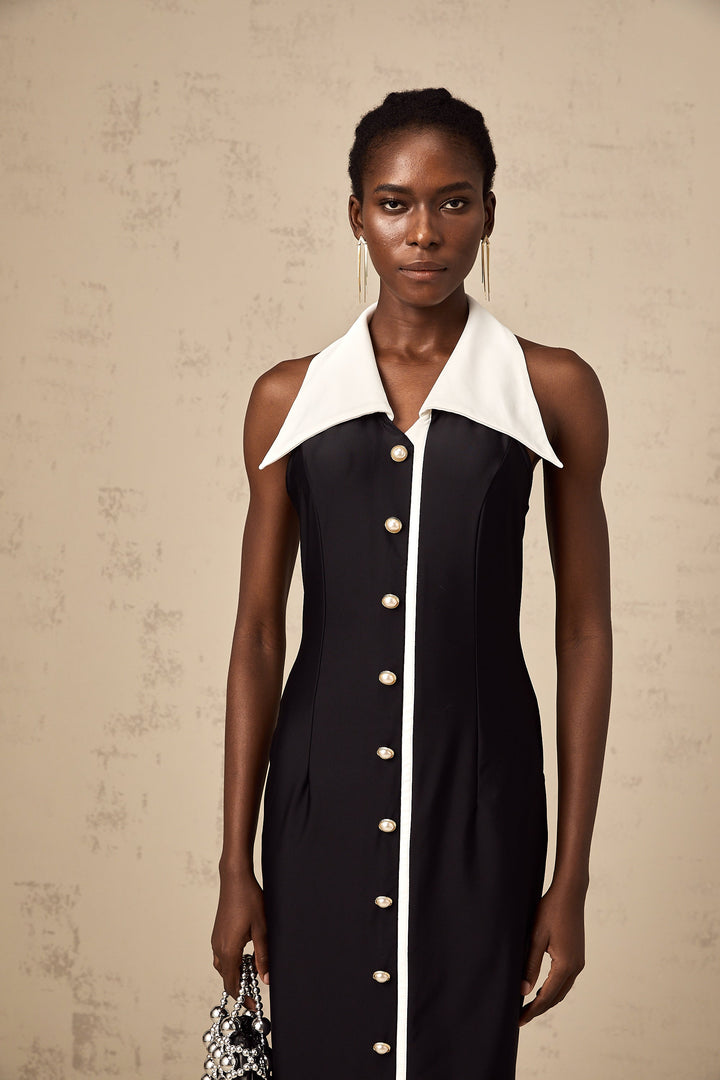 Levoire | Robe Maxi Ajustée À Blocs De Couleurs