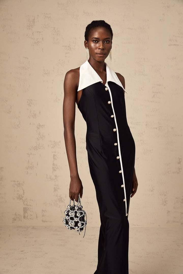 Levoire | Robe Maxi Ajustée À Blocs De Couleurs