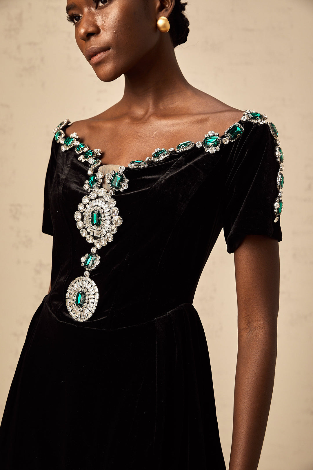 Levoire | Robe Mini Noir En Velours