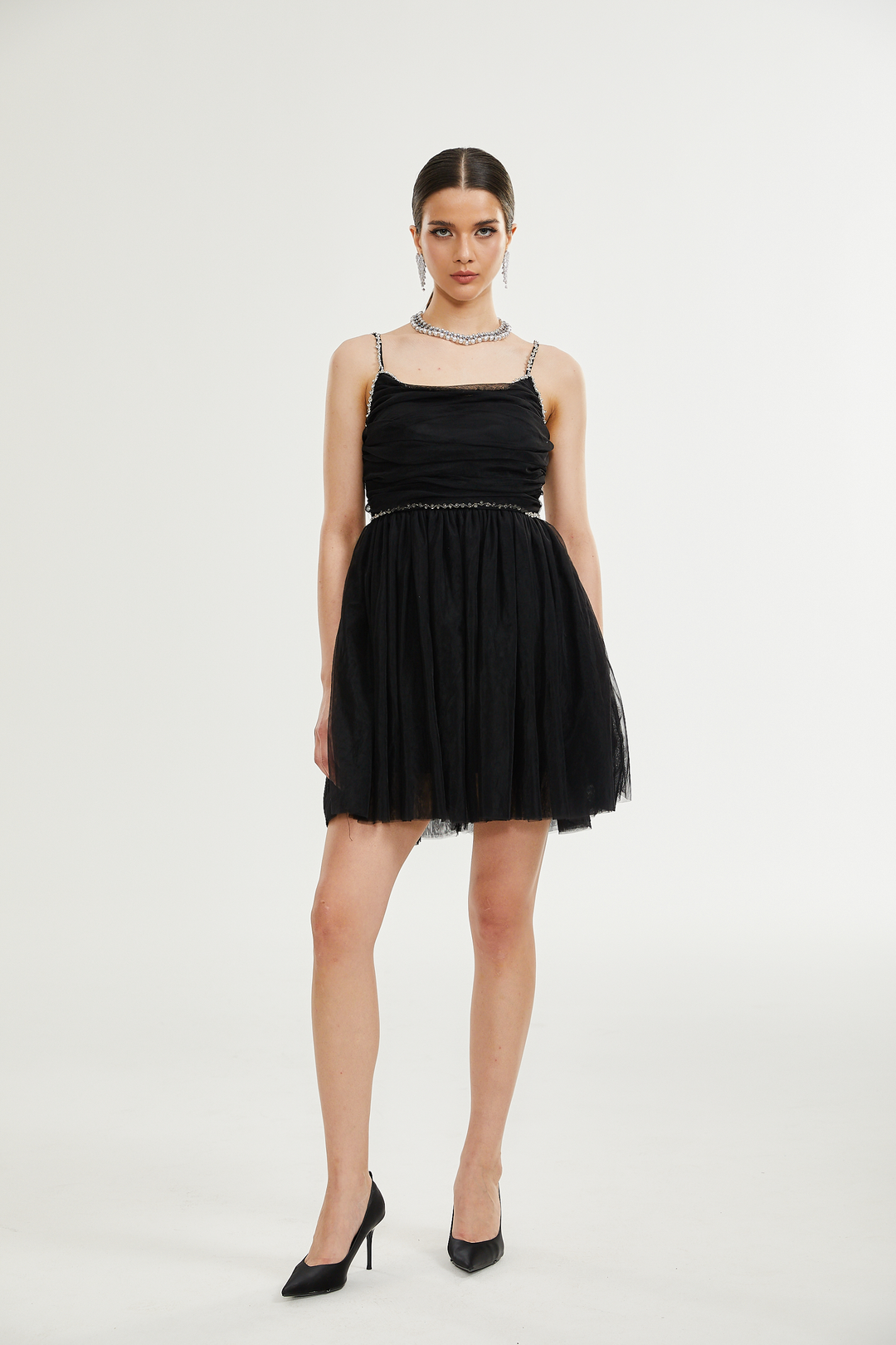 Levoire | Robe Mini En Tulle Garnie