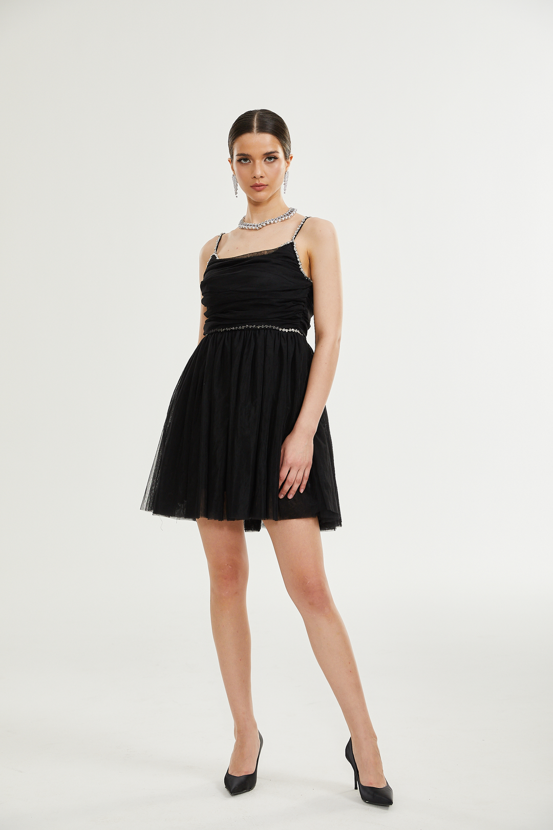 Levoire | Robe Mini En Tulle Garnie