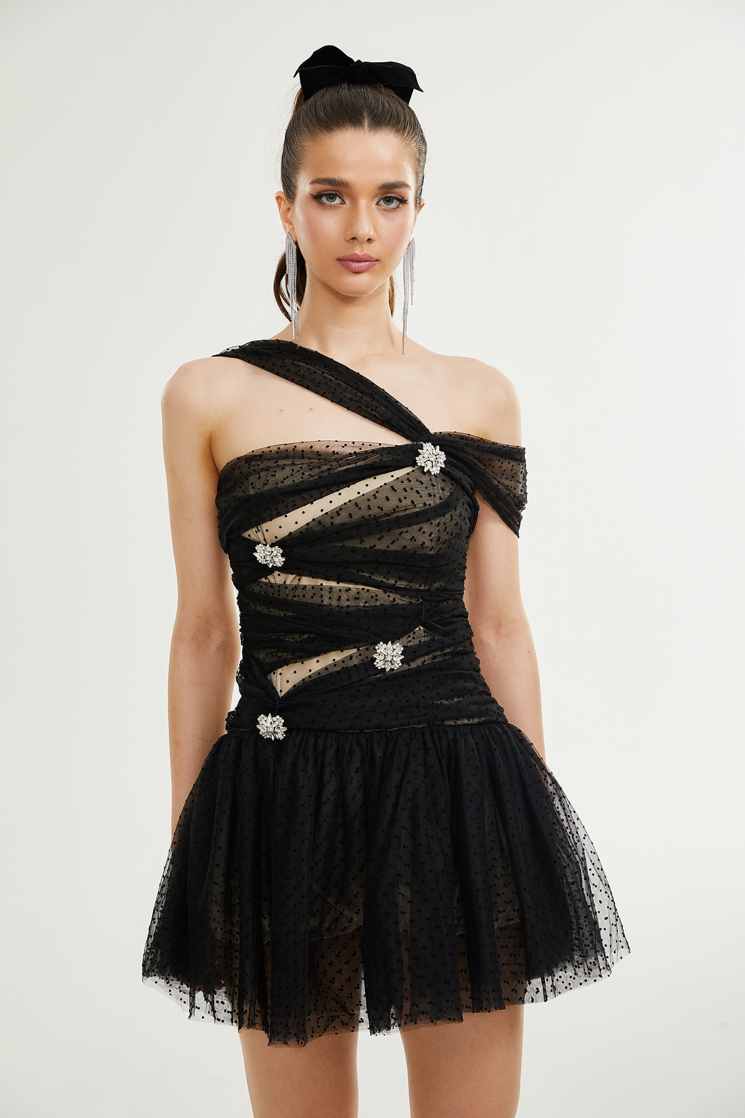 Levoire | Robe Mini En Tulle À Pois
