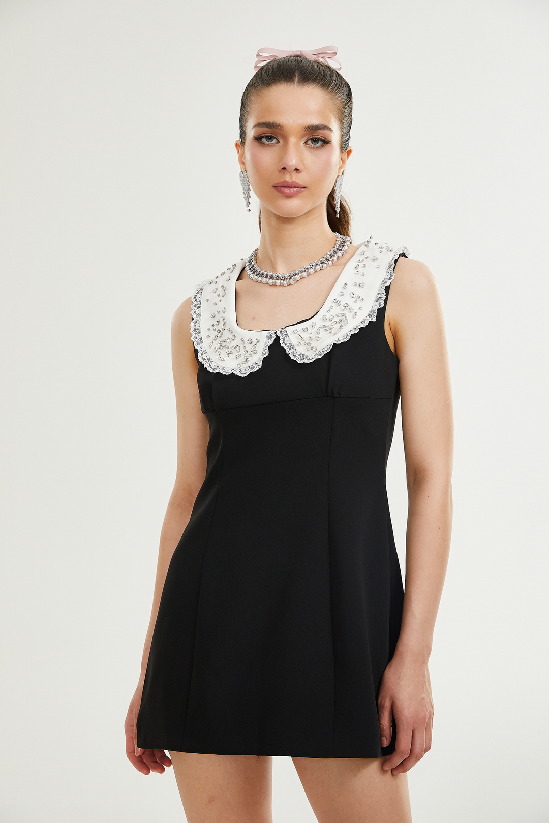 Levoire | Robe Mini Décorée De Cristal Luxueuse