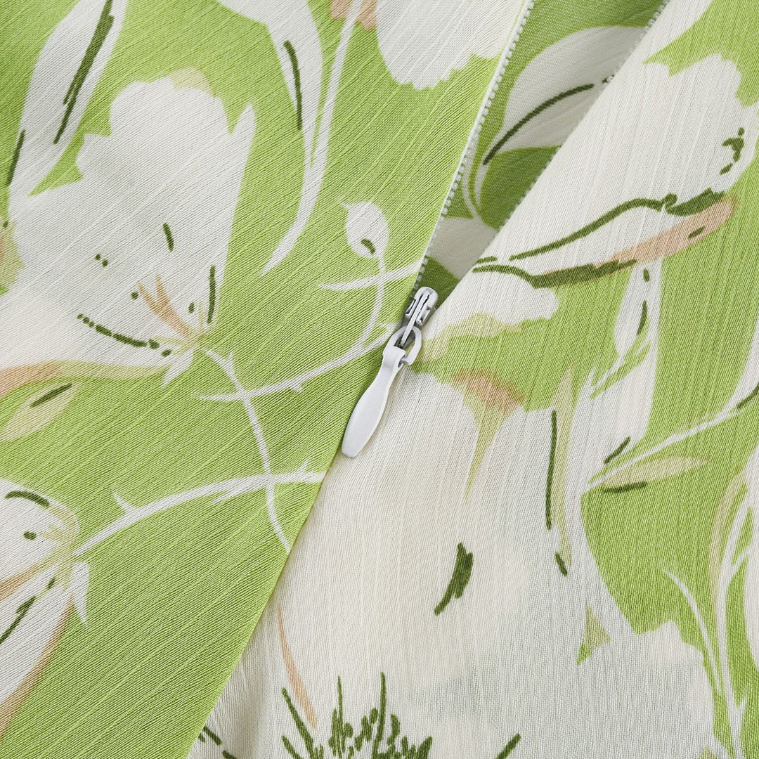 Levoire | Robe Midi Brodée De Fleurs