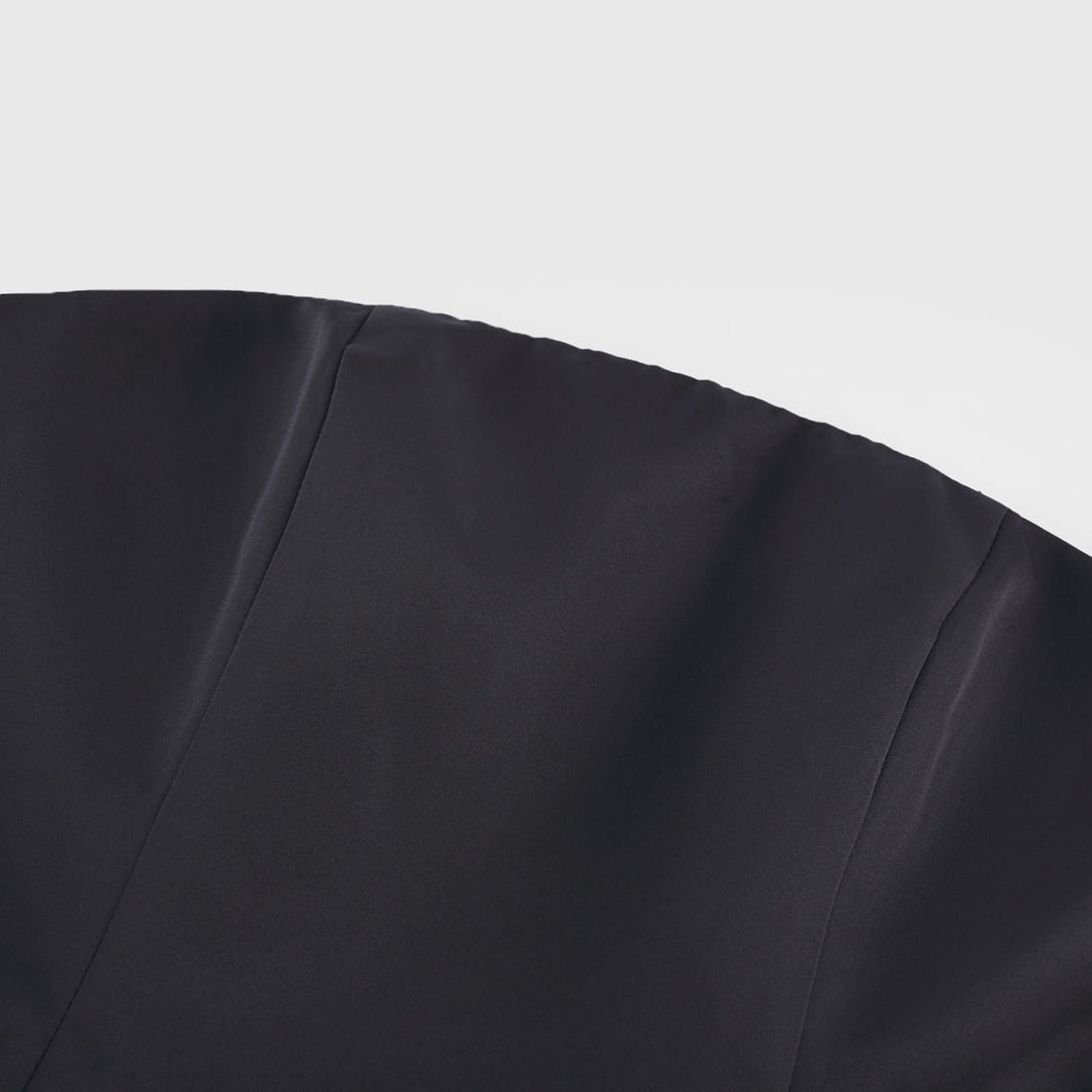 Levoire | Robe Mini Corset Sans Bretelles Petal Noire