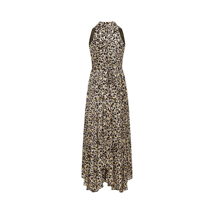 Levoire | V-Décolleté Imprimé Léopard Robe Midi