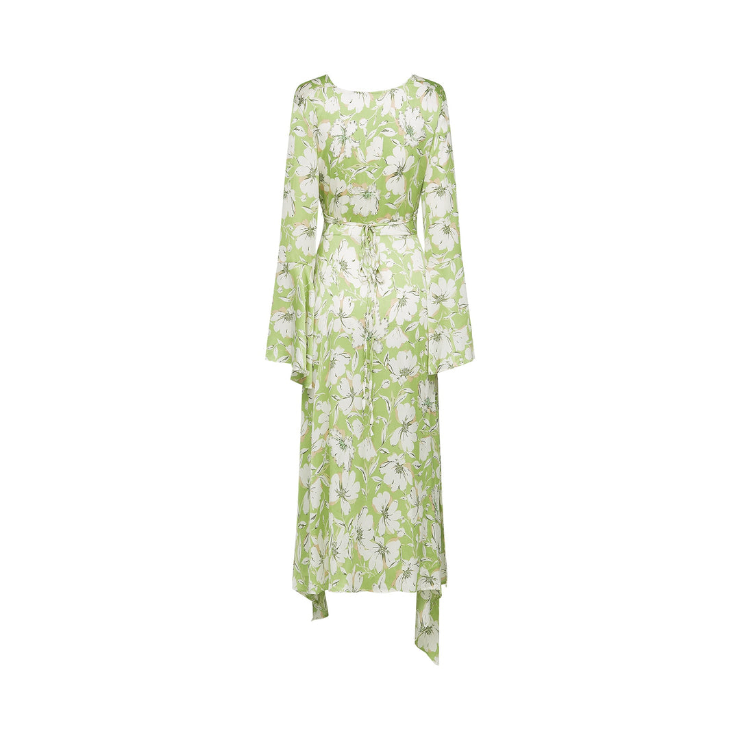 Levoire | Robe Midi Brodée De Fleurs