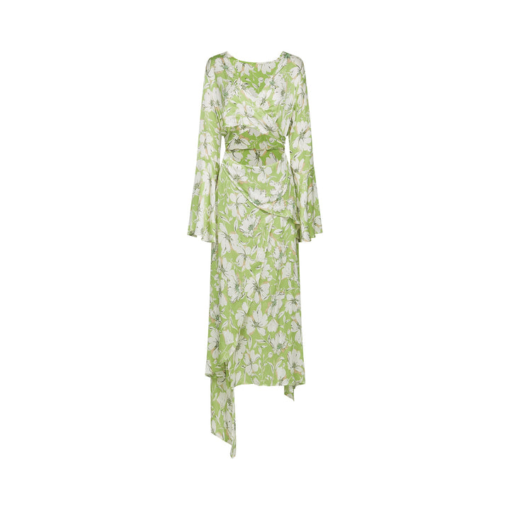 Levoire | Robe Midi Brodée De Fleurs