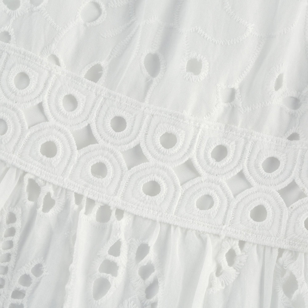 Levoire | Dentelle Découpée Semi Transparent Midi Robe