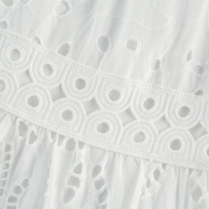 Levoire | Dentelle Découpée Semi Transparent Midi Robe