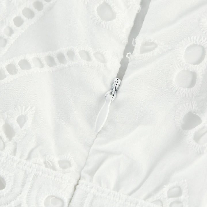 Levoire | Dentelle Découpée Semi Transparent Midi Robe