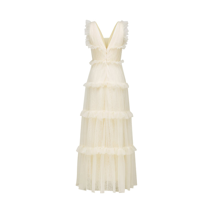 Levoire | Robe Maxi À Volants Décorés