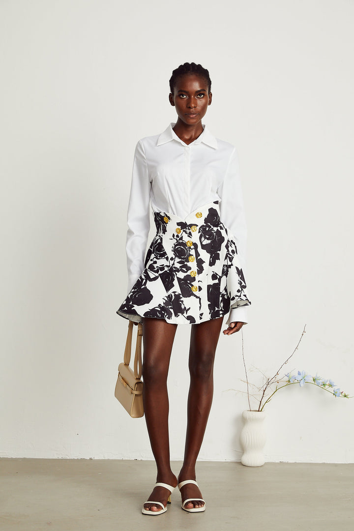 Levoire | Ensemble De Chemise Imprimée Florale & Jupe