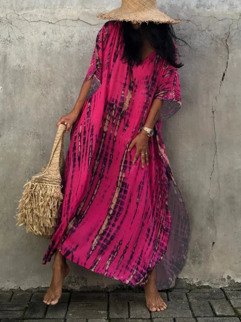 Levoire | Robe Maxi Kaftan D'Été Rosenrot Une taille