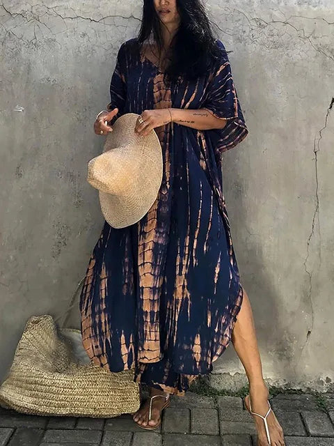 Levoire | Robe Maxi Kaftan D'Été Merensininen Une taille