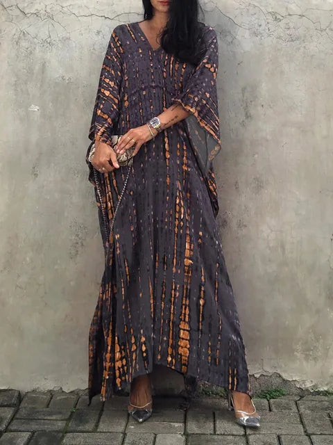 Levoire | Robe Maxi Kaftan D'Été Gris foncé Une taille