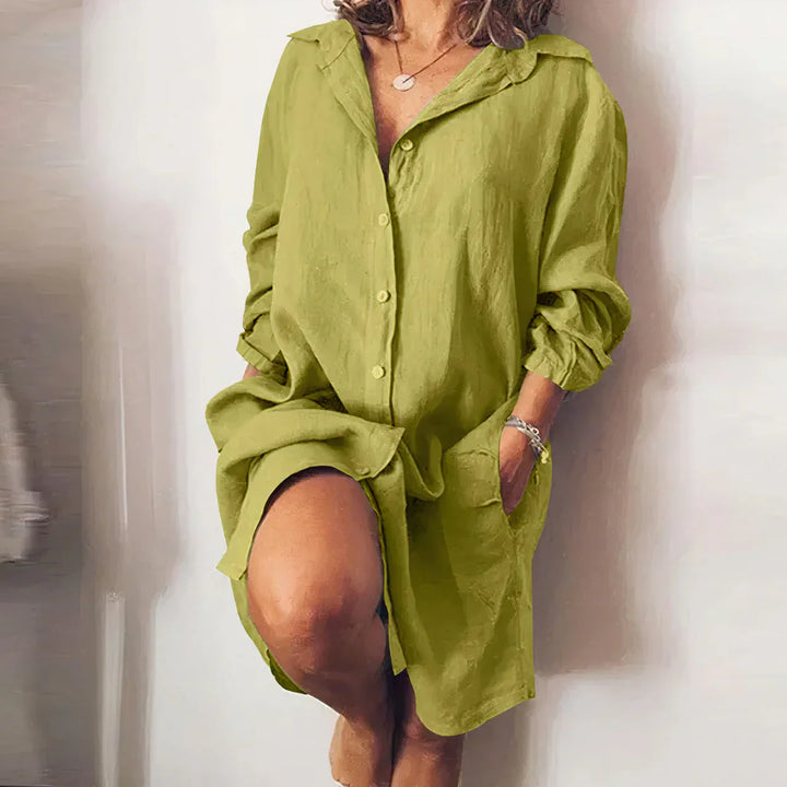 Levoire | Robe Tunika À Coupe Ample Avec Manches Longues Jaune