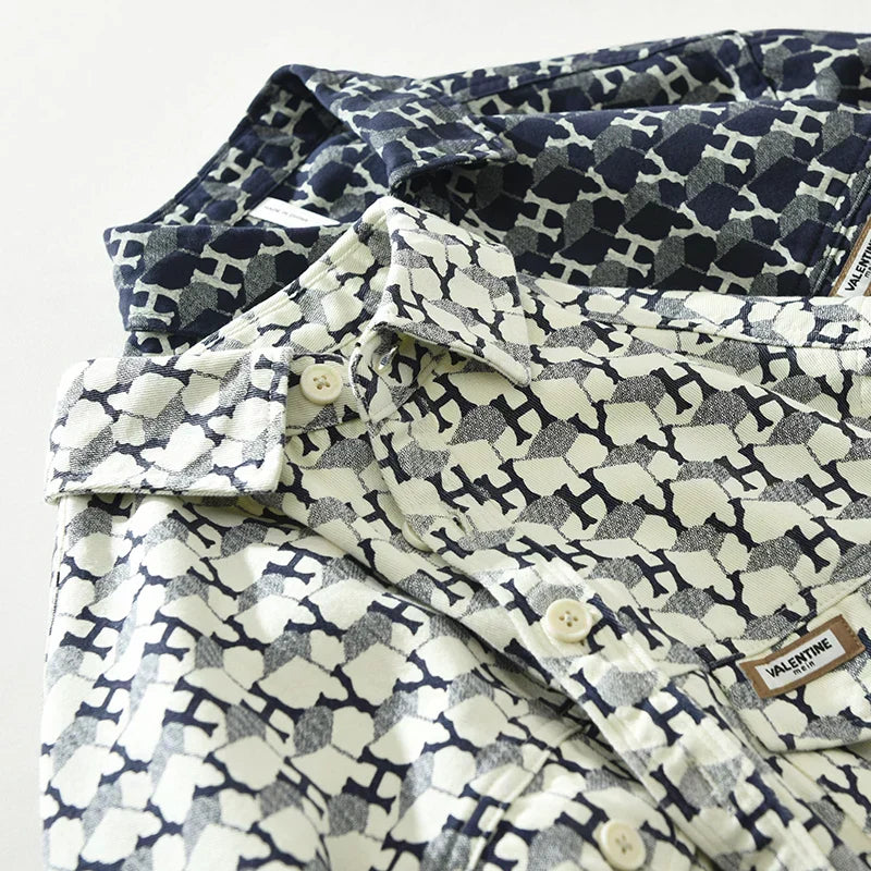 Levoire | Chemise Avec Imprime Lettres Decontracte Hommes