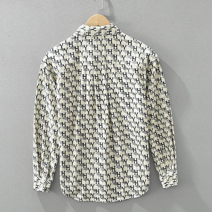 Levoire | Chemise Avec Imprime Lettres Decontracte Hommes