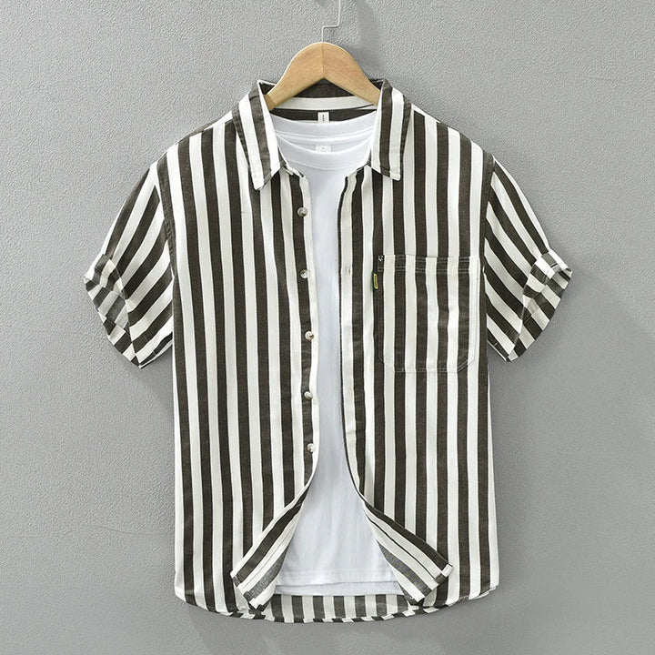 Levoire | Chemise Decontractee À Rayures Confortable Hommes