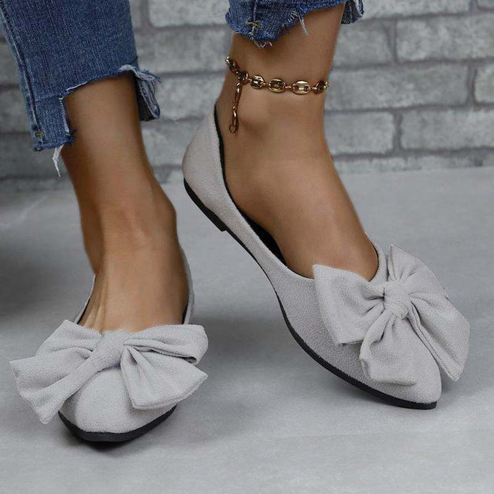 Levoire | Classiques Chaussures À Semelle Plate À Bout Pointu Et À Lacets Pour Femmes Gris