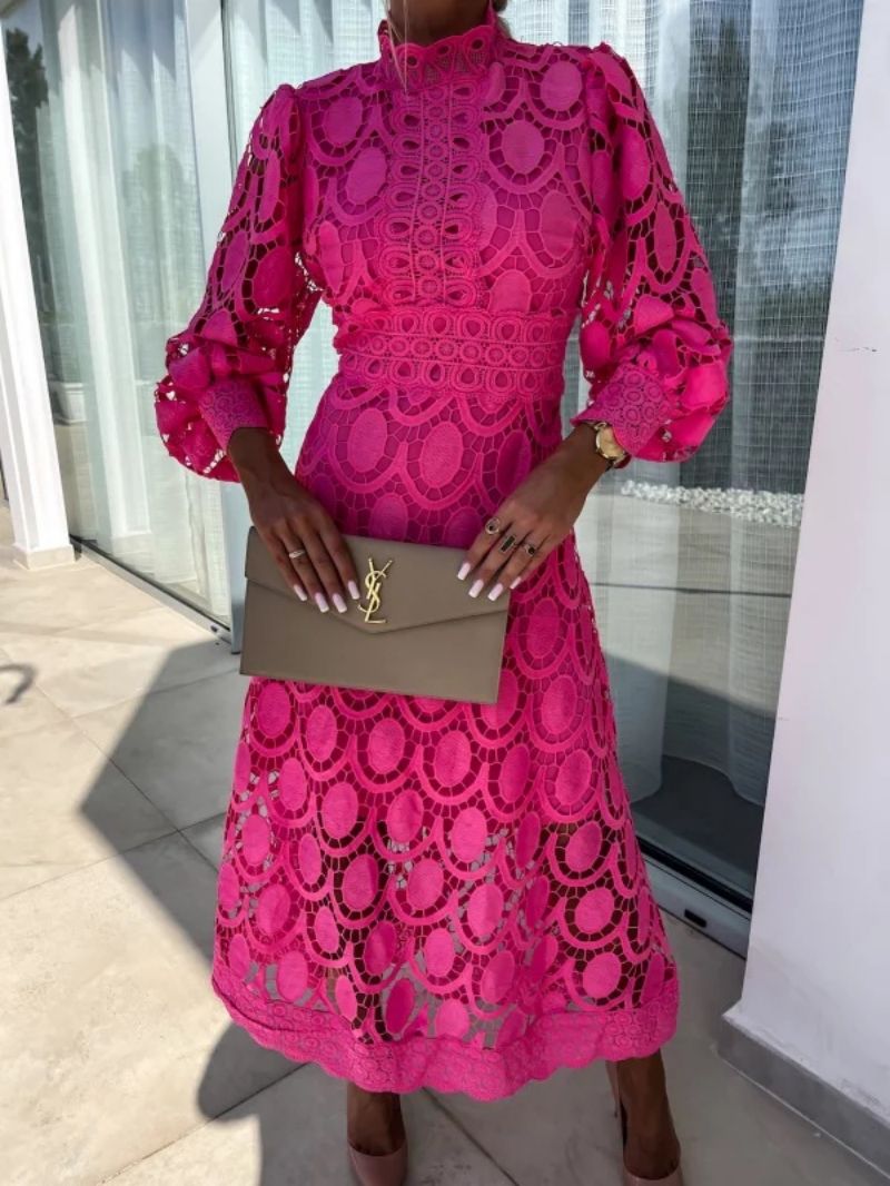 Levoire | Robe Élégante À Jupe Plissée Rosa