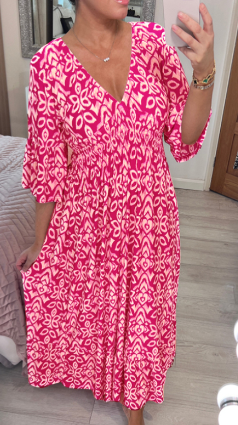 Levoire | Robe de loisirs longue imprimée Rosa