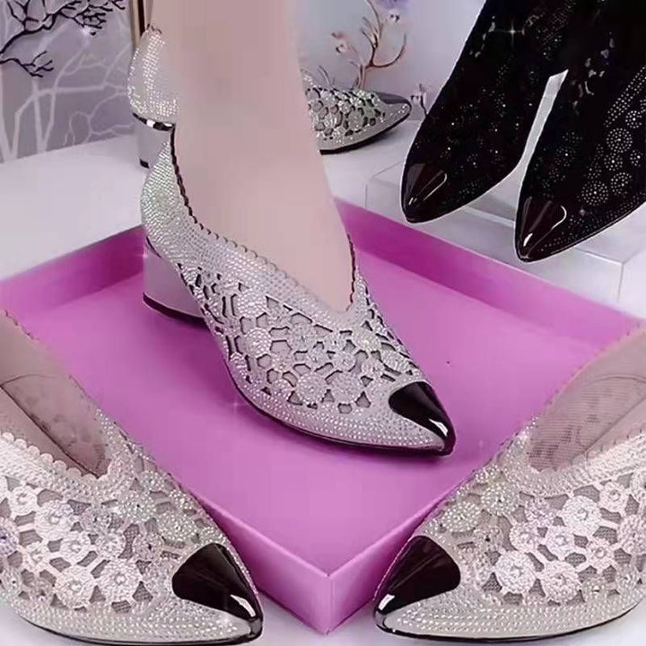 Levoire | Talons En Dentelle gris clair