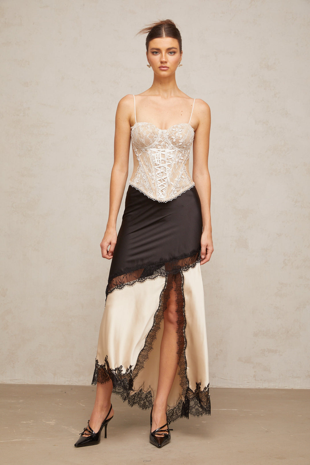 Levoire | Top Bustier Floral-Panneaux En Dentelle