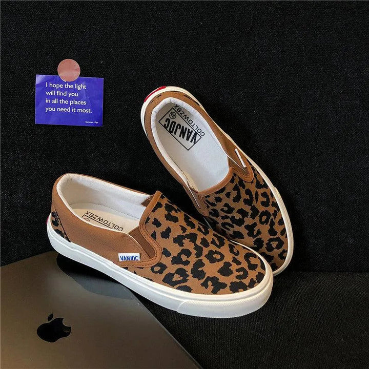 Levoire | Slip-On en toile à motif léopard