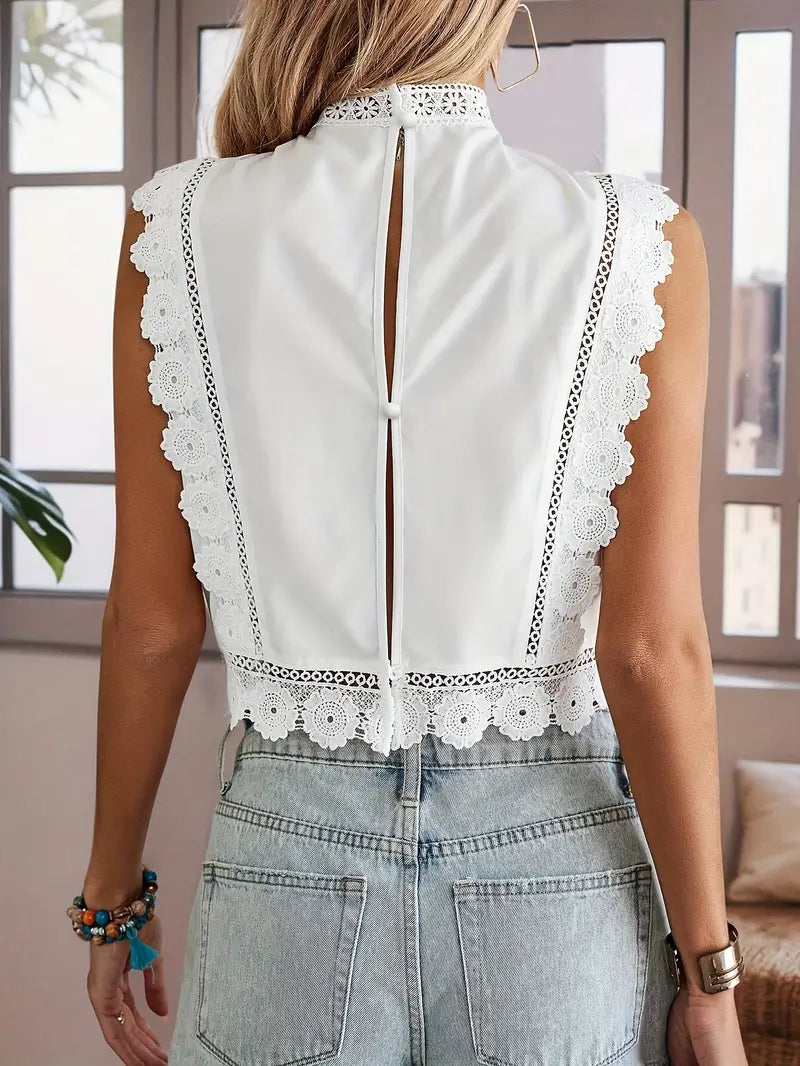 Levoire | Blouse Brodée Avec Dentelle Pour Femmes