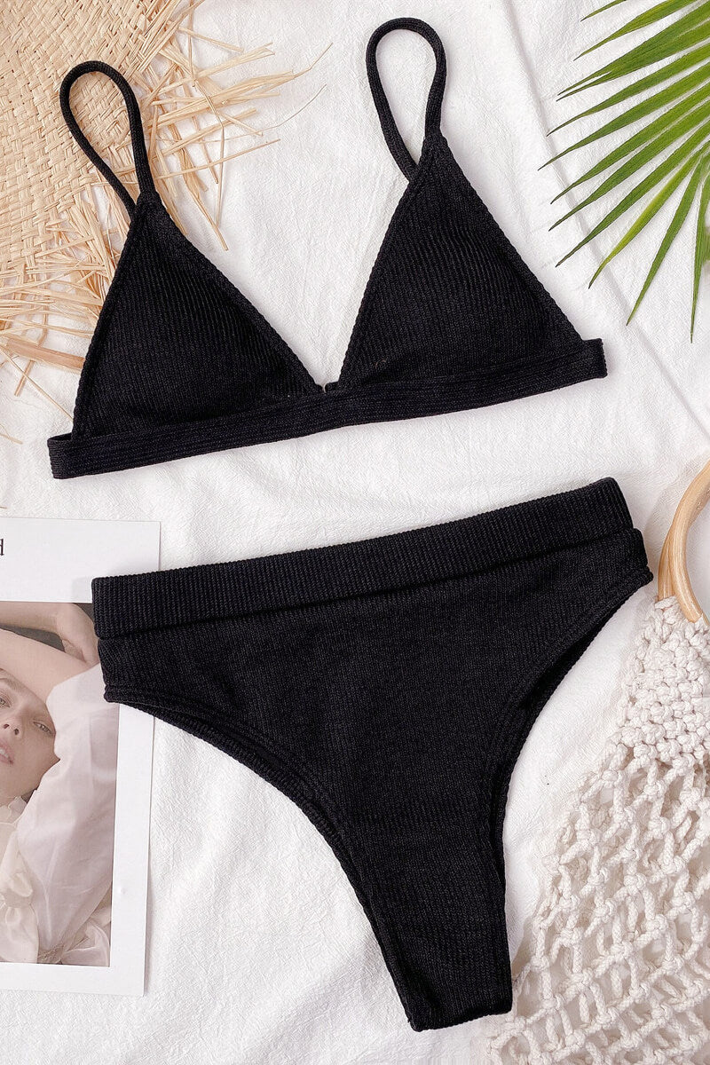 Levoire | Bikini Avec Haut Triangle Et Slip Noir