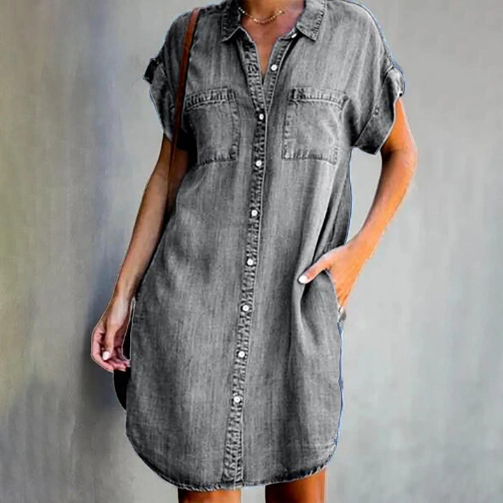 Levoire | Robe En Denim Élégante Gris