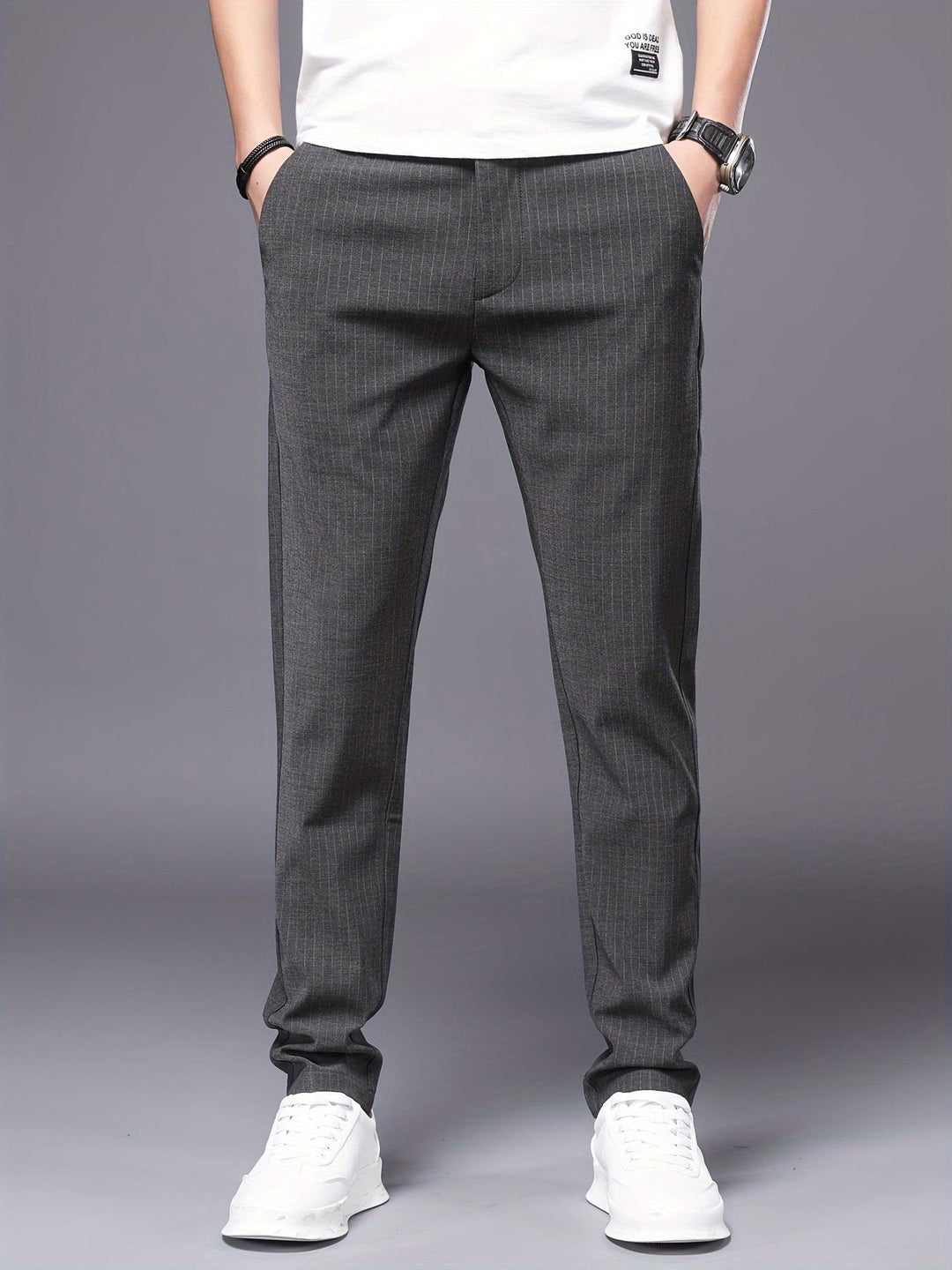 Levoire | Pantalons Stretch Slim Fit À Jambe Droite