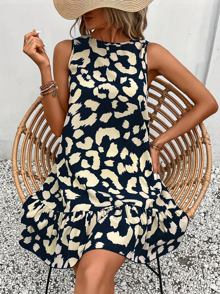Levoire | Robe Femme En Imprimé Léopard À Dos Ouvert