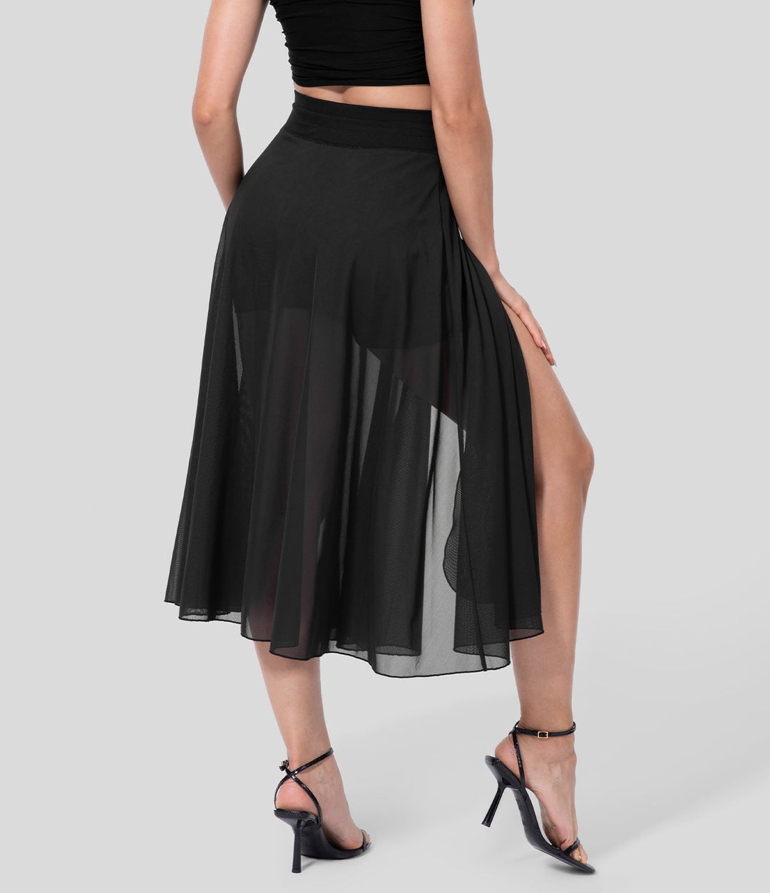 Levoire | Jupe Midi 2-En-1 Taille Haute