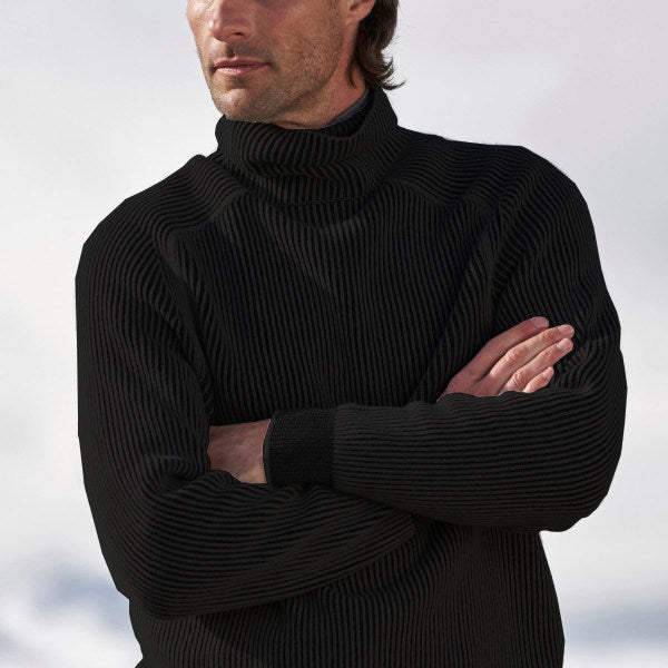 Levoire | Pull À Col Montant Confortable Pour Hommes Noir