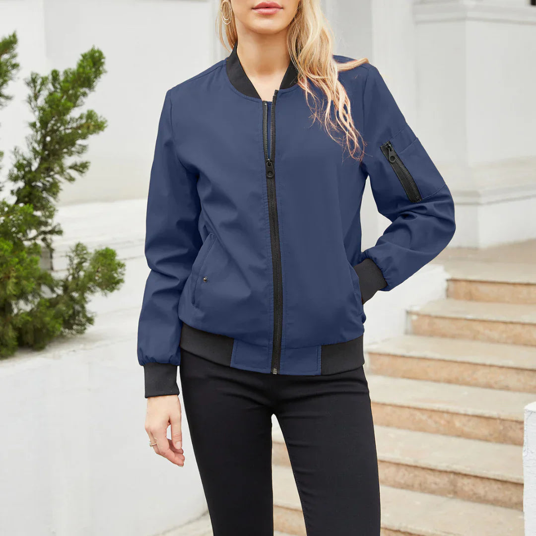 Levoire | Jacket - Veste Bomber Décontractée Pour Femmes Marine bleu