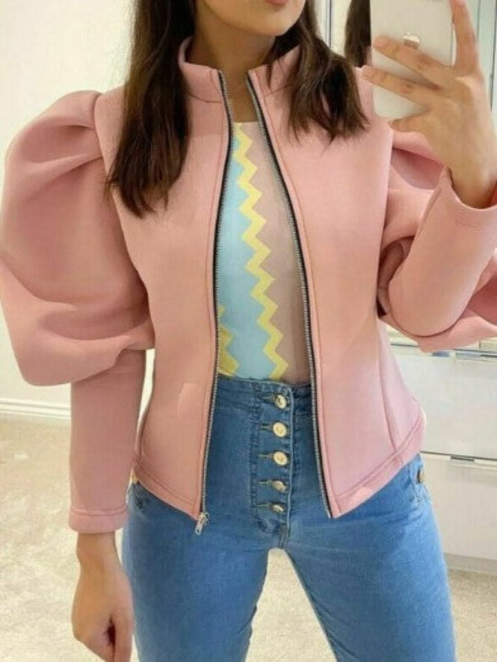 Levoire | Chic Puffi À Manches Bouffantes Et Avec Un Sac Pour Femmes Rosa