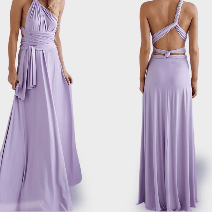 Levoire | Robe Portefeuille En Tissu Premium Pour Des Apparitions Élégantes Violet