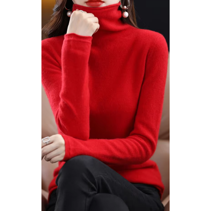 Levoire | Pull à col montant pour femmes Pull confortable, doux et élégant Rot