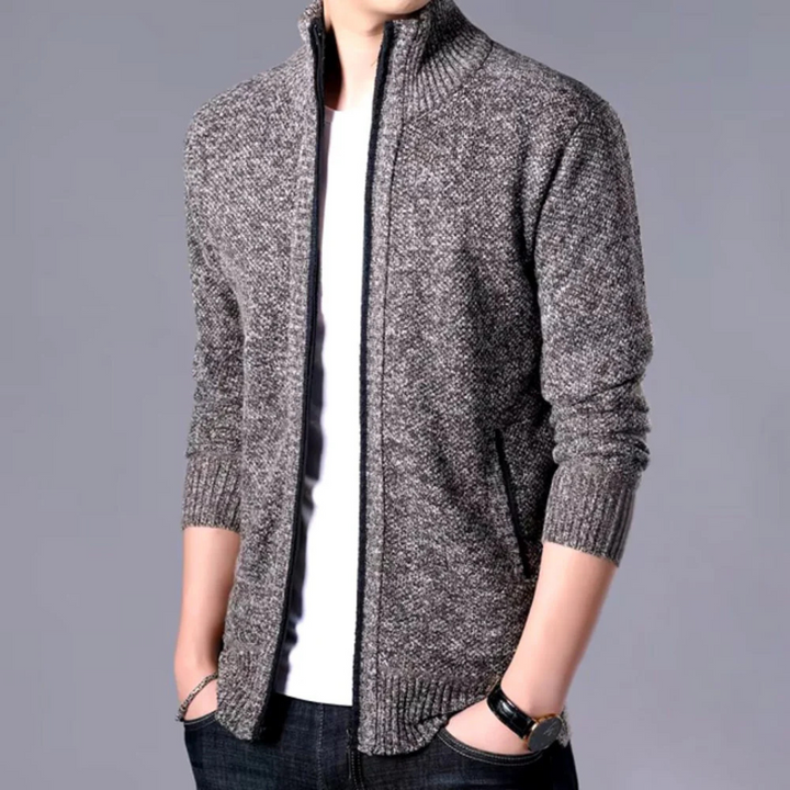 Levoire | Veste En Tricot Classique Avec Fermeture Éclair Braun