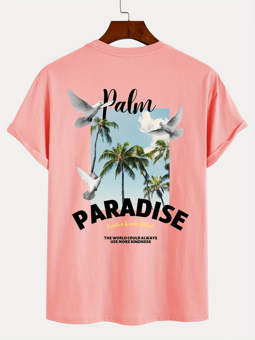 Levoire | T-Shirt Avec Motif De Palmier À Coco pêche