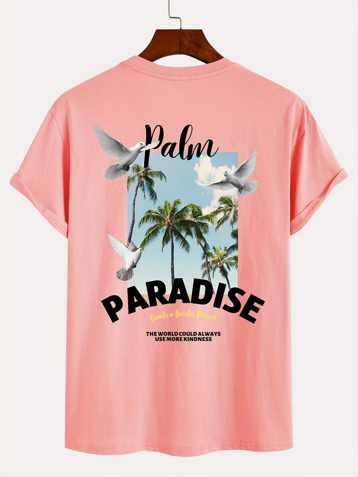 Levoire | T-Shirt Avec Motif De Palmier À Coco pêche