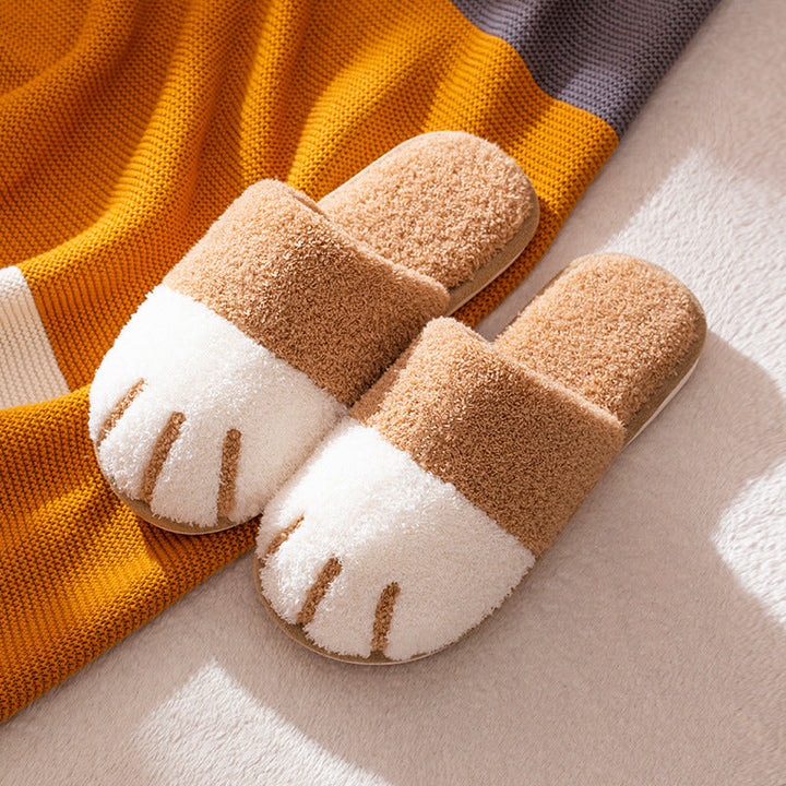 Levoire | De Chat Chaussons Chauds Kaki
