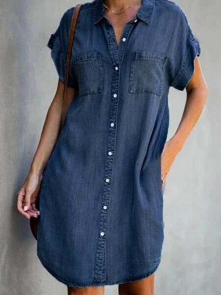 Levoire | Robe En Denim Decontractee Avec Une Touche Moderne