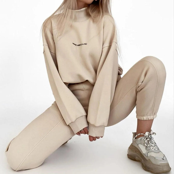 Levoire | Deux pièces t-shirt imprimé parfait pour femmes Abricot